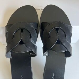 NIB & Other Stories black leather sandal size 38